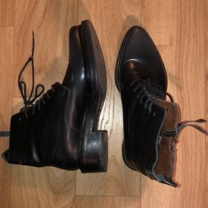 Acne combat lace up boots with side zip size 36